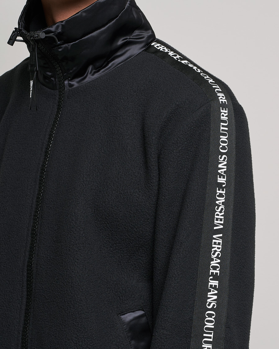 Men | Sweaters & Knitwear | Versace Jeans Couture | Tape Logo Full Zip Black