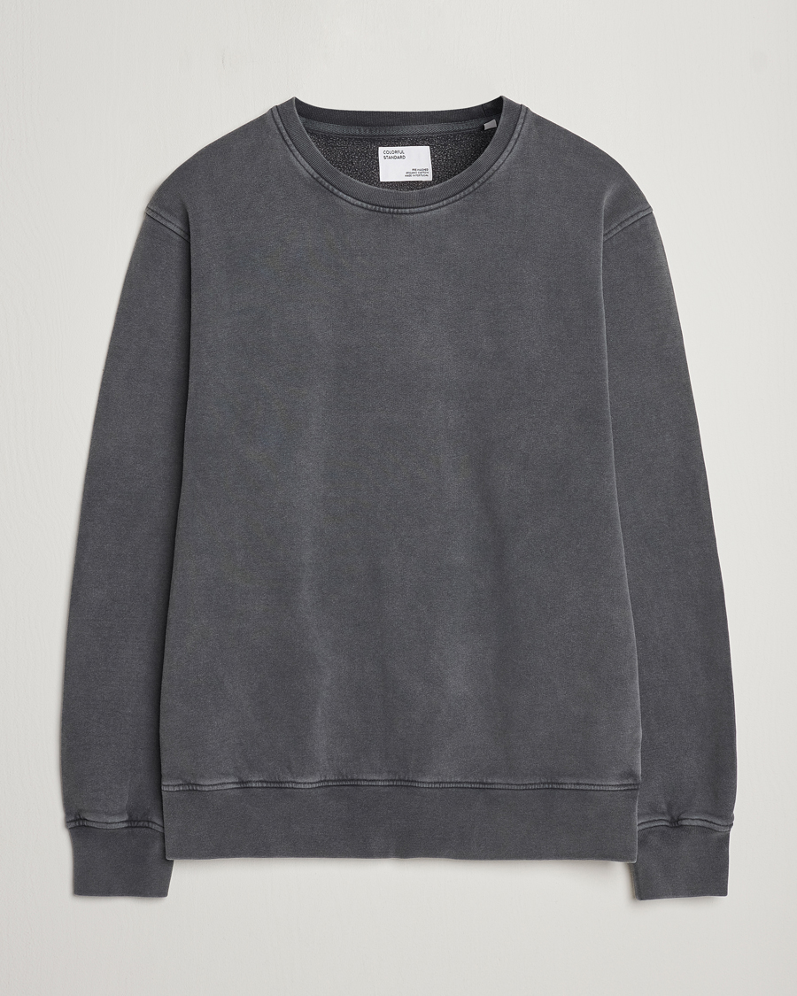 Men | Sweaters & Knitwear | Colorful Standard | Classic Organic Crew Neck Sweat Faded Black