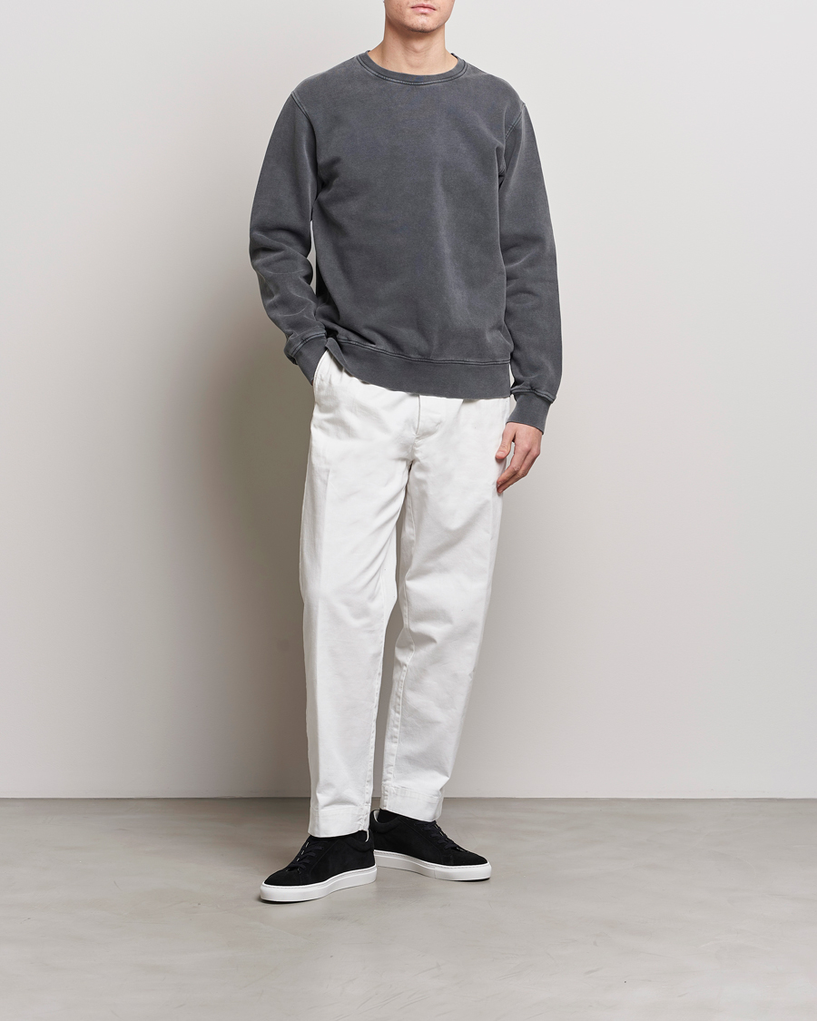 Men | Sweaters & Knitwear | Colorful Standard | Classic Organic Crew Neck Sweat Faded Black