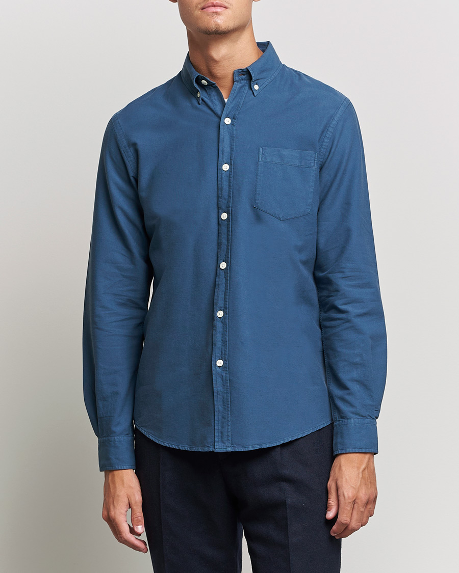 Men | Shirts | Colorful Standard | Classic Organic Oxford Button Down Shirt Petrol Blue