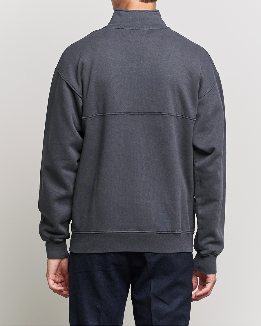 Men | Sweaters & Knitwear | Colorful Standard | Classic Organic Half-Zip Lava Grey