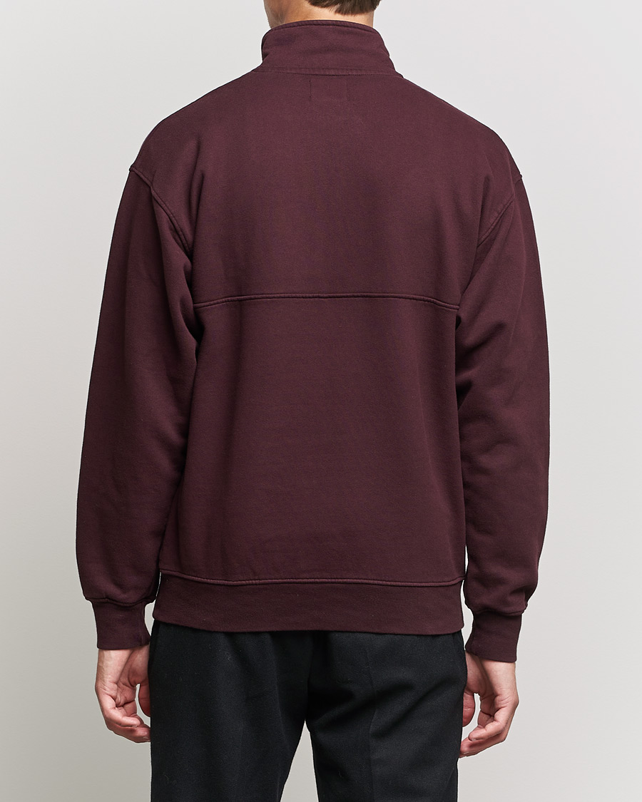 Men | Sweaters & Knitwear | Colorful Standard | Classic Organic Half-Zip Oxblood Red