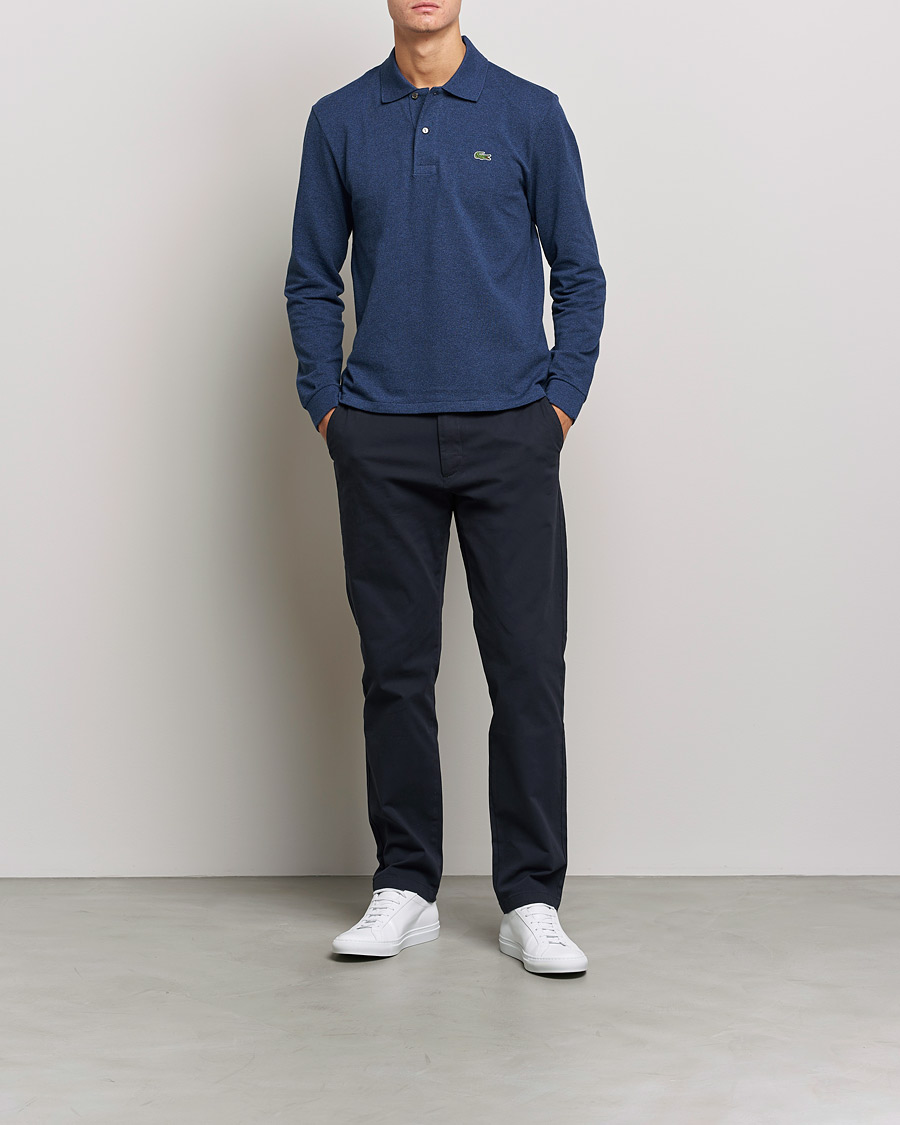 Men | Long Sleeve Polo Shirts | Lacoste | Long Sleeve Polo Dark Indigo Blue