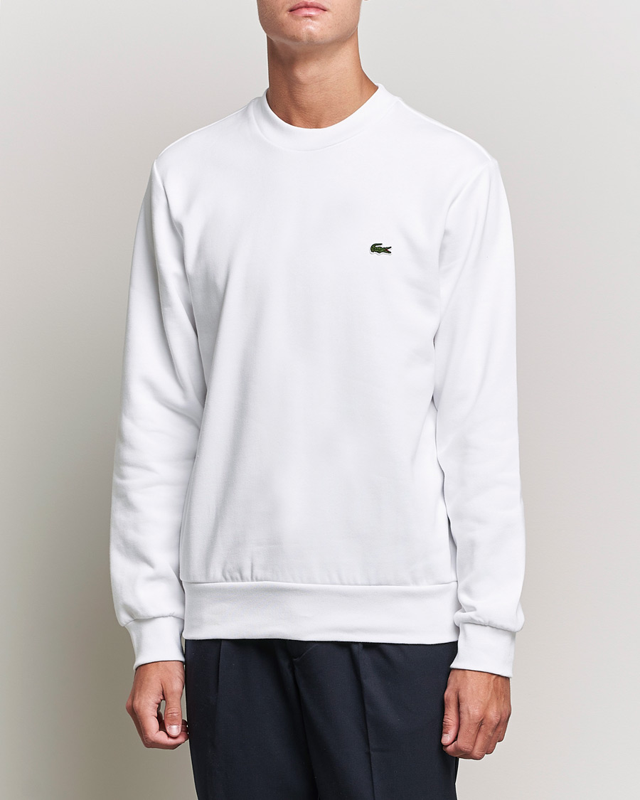Men | Sweaters & Knitwear | Lacoste | Crew Neck Sweatshirt White