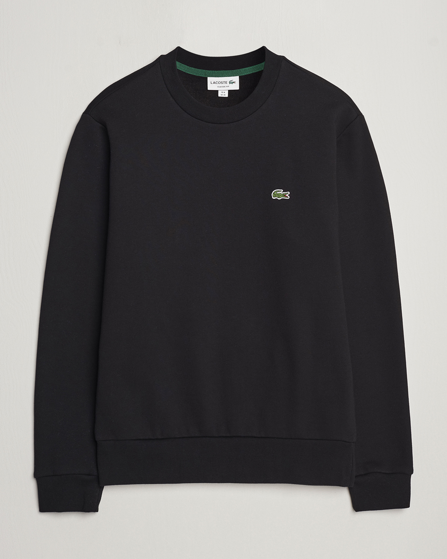 Men | Sweaters & Knitwear | Lacoste | Crew Neck Sweatshirt Black