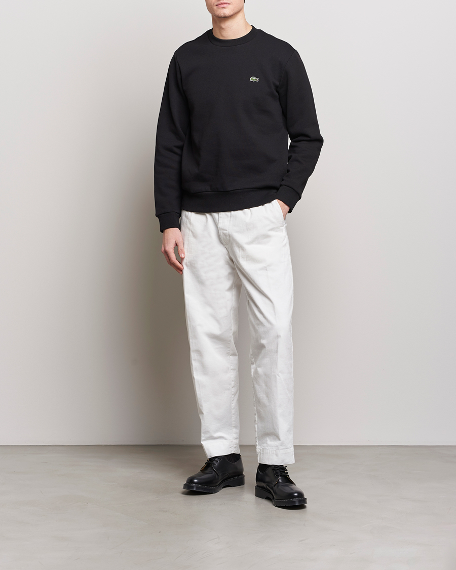 Men | Sweaters & Knitwear | Lacoste | Crew Neck Sweatshirt Black
