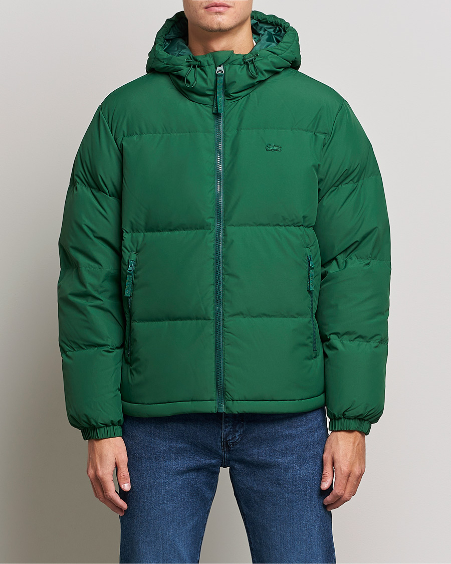 Torden parti accelerator Lacoste Hooded Lightweight Jacket Green at CareOfCarl.com