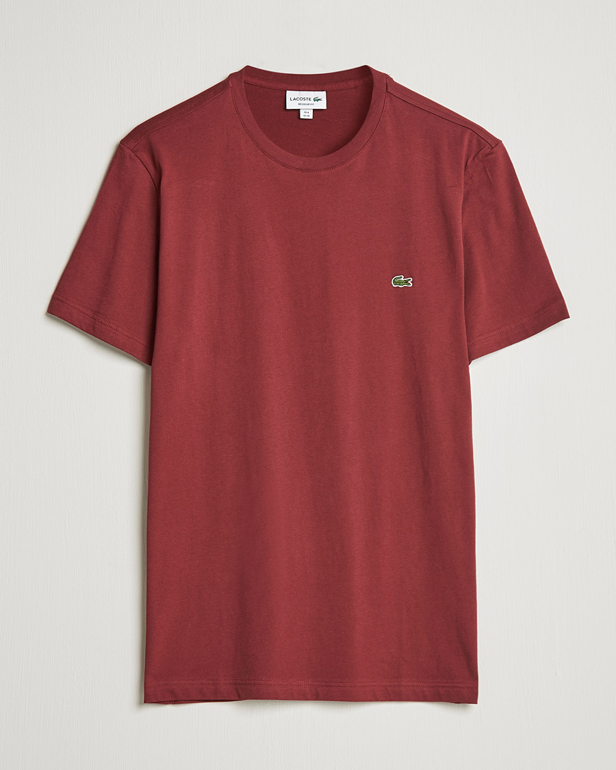Men | T-Shirts | Lacoste | Crew Neck Tee Cranberry