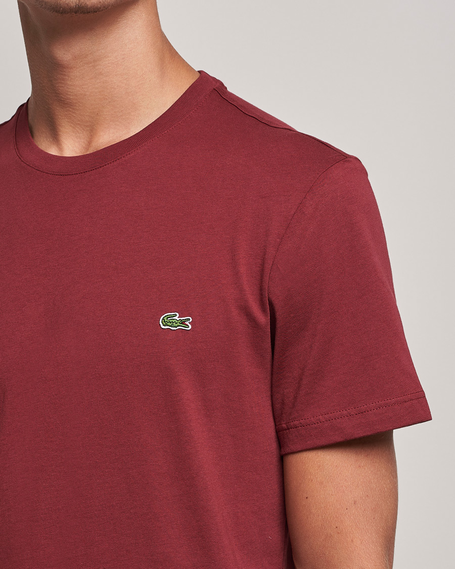 Men | T-Shirts | Lacoste | Crew Neck Tee Cranberry