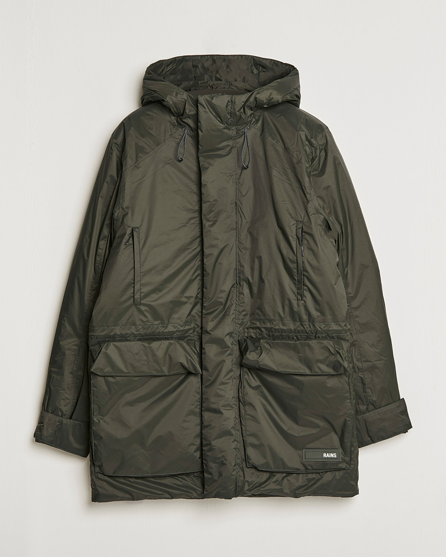Men | Coats & Jackets | RAINS | Alpine Nylon Parka Green