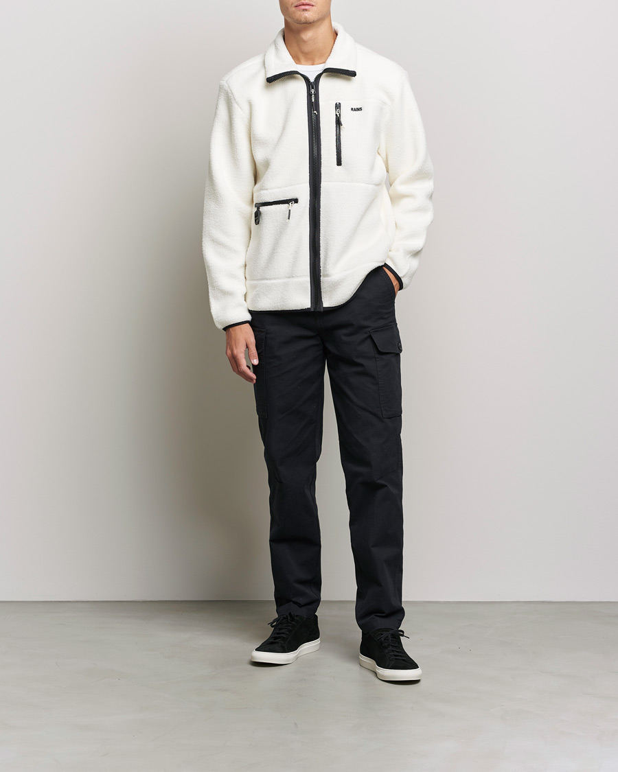 Men | Sweaters & Knitwear | RAINS | Heavy Fleece Full Zip Jacket Fossil