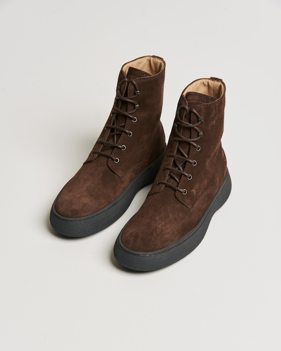 Men | Tod's Gommino Winter Boots Dark Brown Suede | Tod's | Gommino Winter Boots Dark Brown Suede