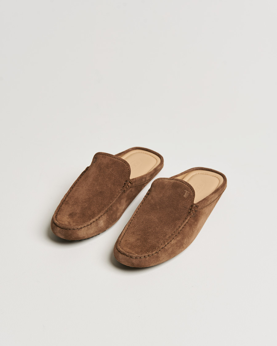 Men | Sandals & Slides | Tod's | Gommino Slippers Dark Brown Suede