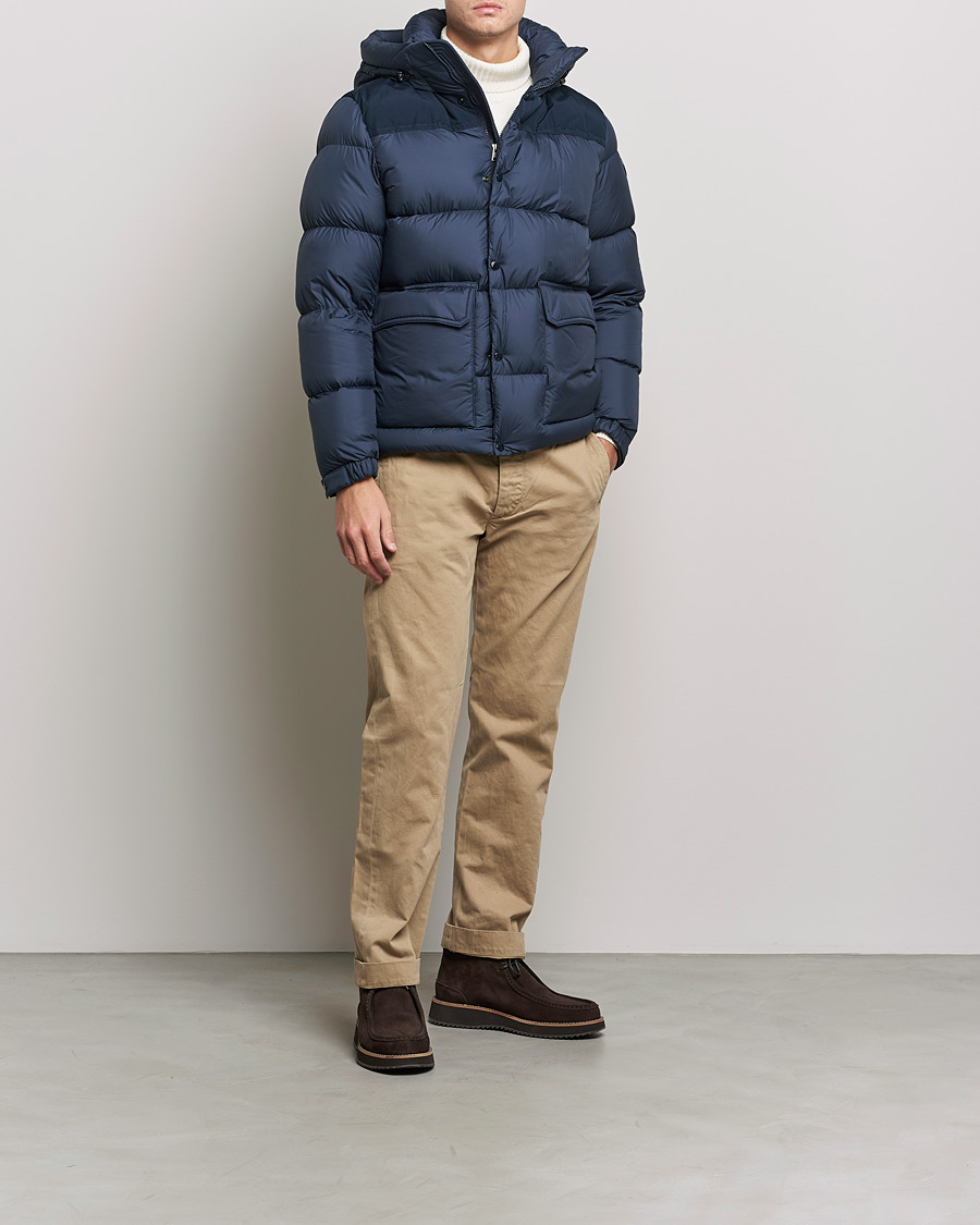 Men | Coats & Jackets | Woolrich | Microfiber Sierra Padded Jacket Melton Blue
