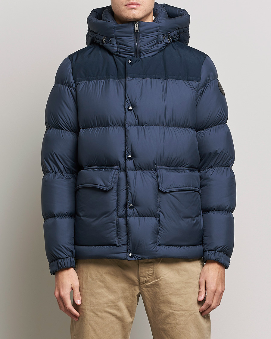 Men | Coats & Jackets | Woolrich | Microfiber Sierra Padded Jacket Melton Blue