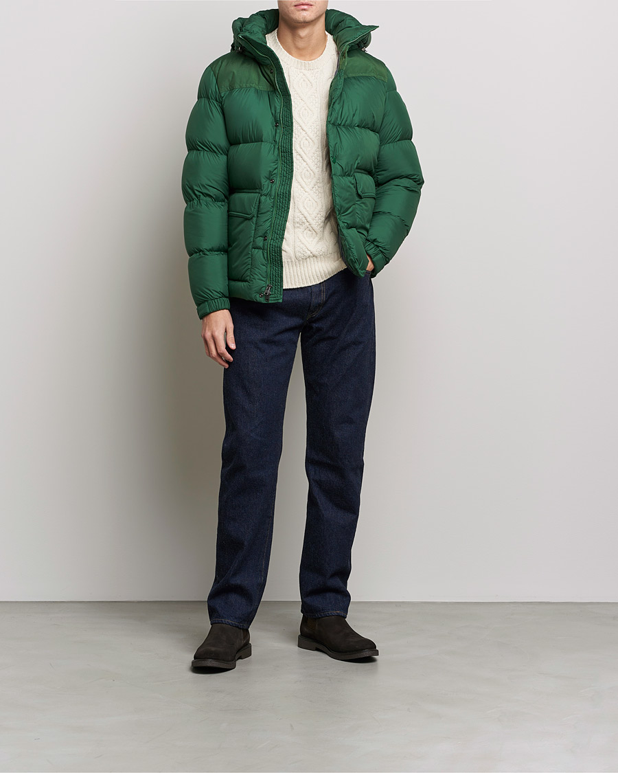 Men | Coats & Jackets | Woolrich | Microfiber Sierra Padded Jacket Waxed Green