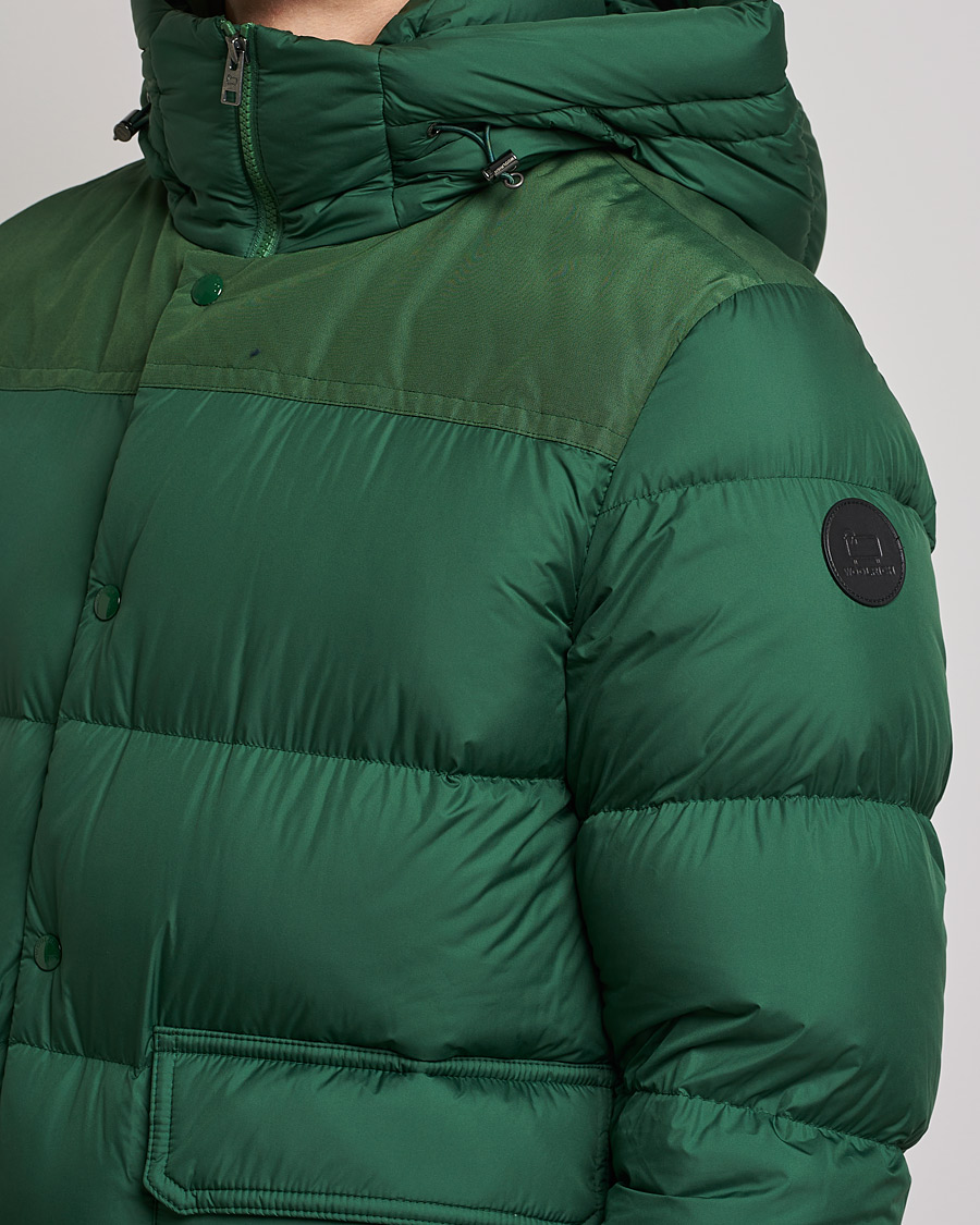 Men | Coats & Jackets | Woolrich | Microfiber Sierra Padded Jacket Waxed Green