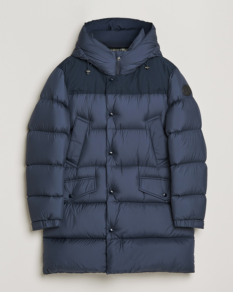 Men | Coats & Jackets | Woolrich | Microfiber Sierra Padded Parka Melton Blue