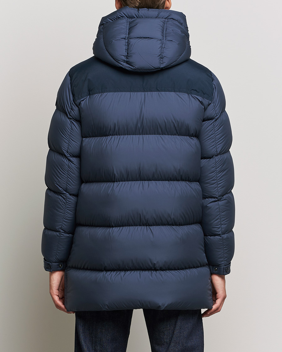 Men | Coats & Jackets | Woolrich | Microfiber Sierra Padded Parka Melton Blue