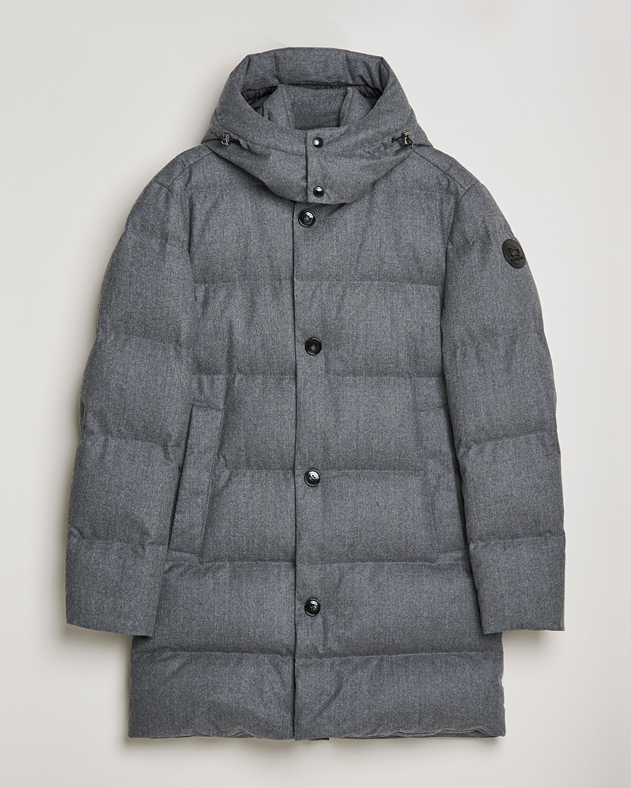Men | Coats & Jackets | Woolrich | Luxe Long Parka Medium Grey Melange