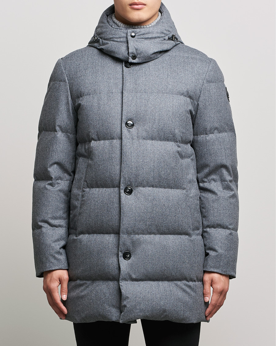 Men | Coats & Jackets | Woolrich | Luxe Long Parka Medium Grey Melange