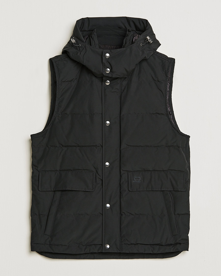 Men | Coats & Jackets | Woolrich | Aleutian Detachable Hooded Vest Black