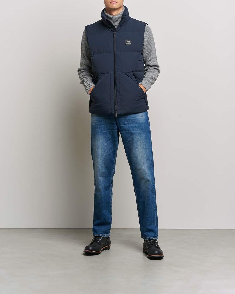 Men | Coats & Jackets | Woolrich | Sierra Supreme Vest Melton Blue