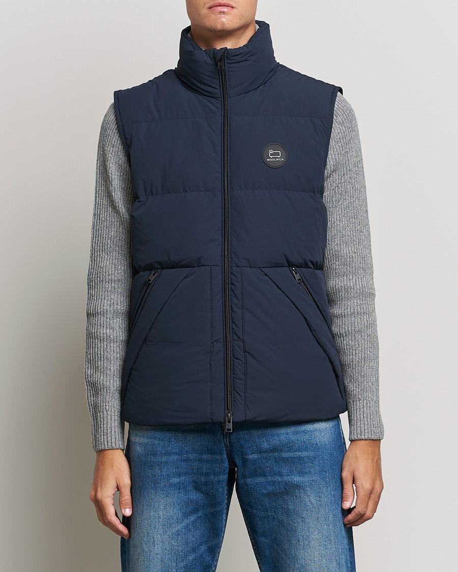 Men | Coats & Jackets | Woolrich | Sierra Supreme Vest Melton Blue