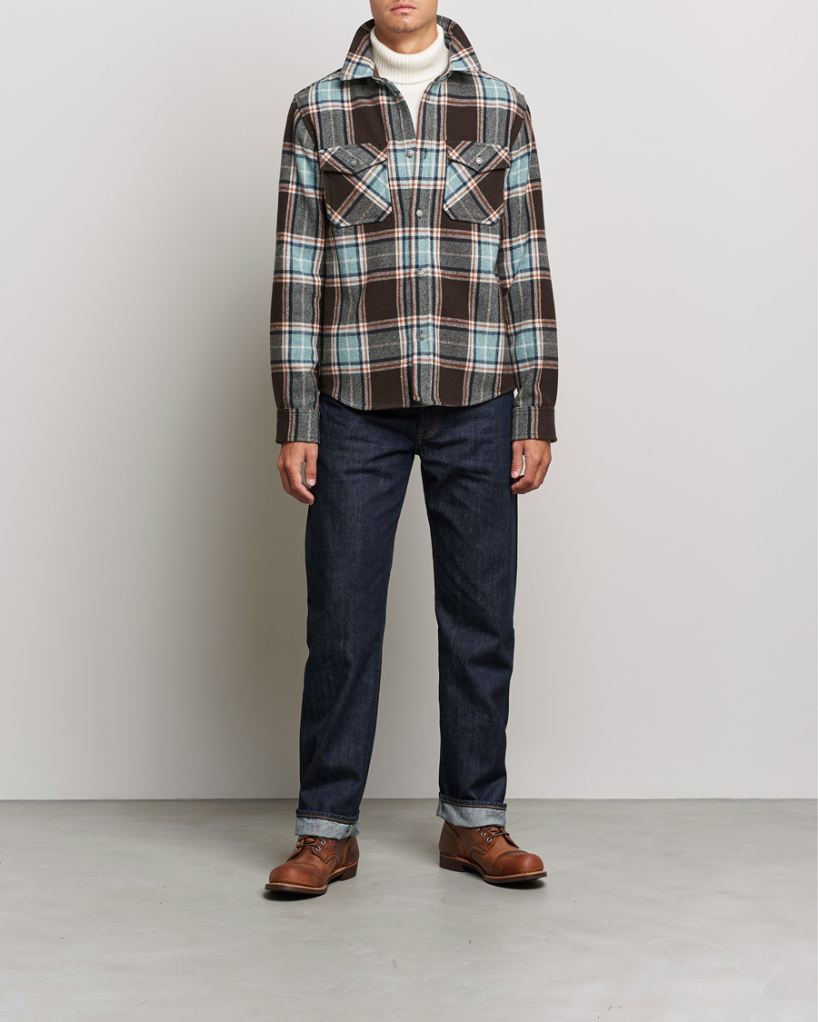 Men | Shirts | Woolrich | Alaskan Melton Wool Overshirt Desert Check