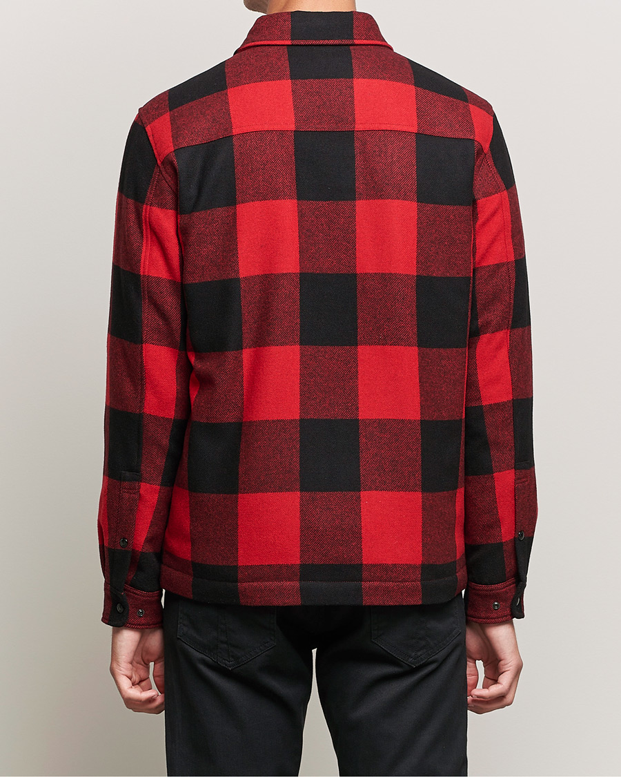 Men | Shirts | Woolrich | Alaskan Wool Padded Overshirt Red Buffalo