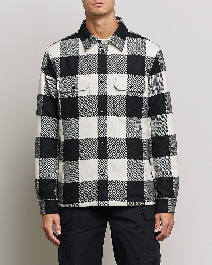 Men | Shirts | Woolrich | Alaskan Wool Padded Overshirt White Buffalo