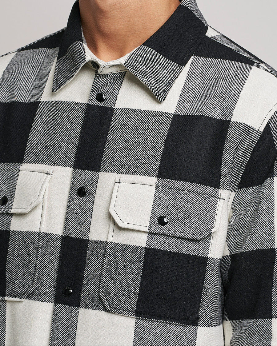 Men | Shirts | Woolrich | Alaskan Wool Padded Overshirt White Buffalo