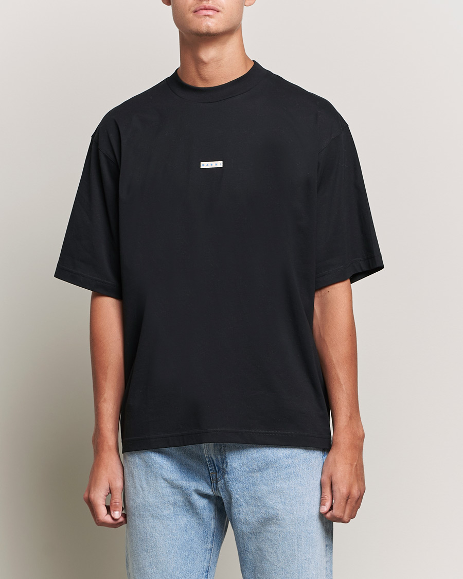 Men | T-Shirts | Marni | Logo Applied T-Shirt Black