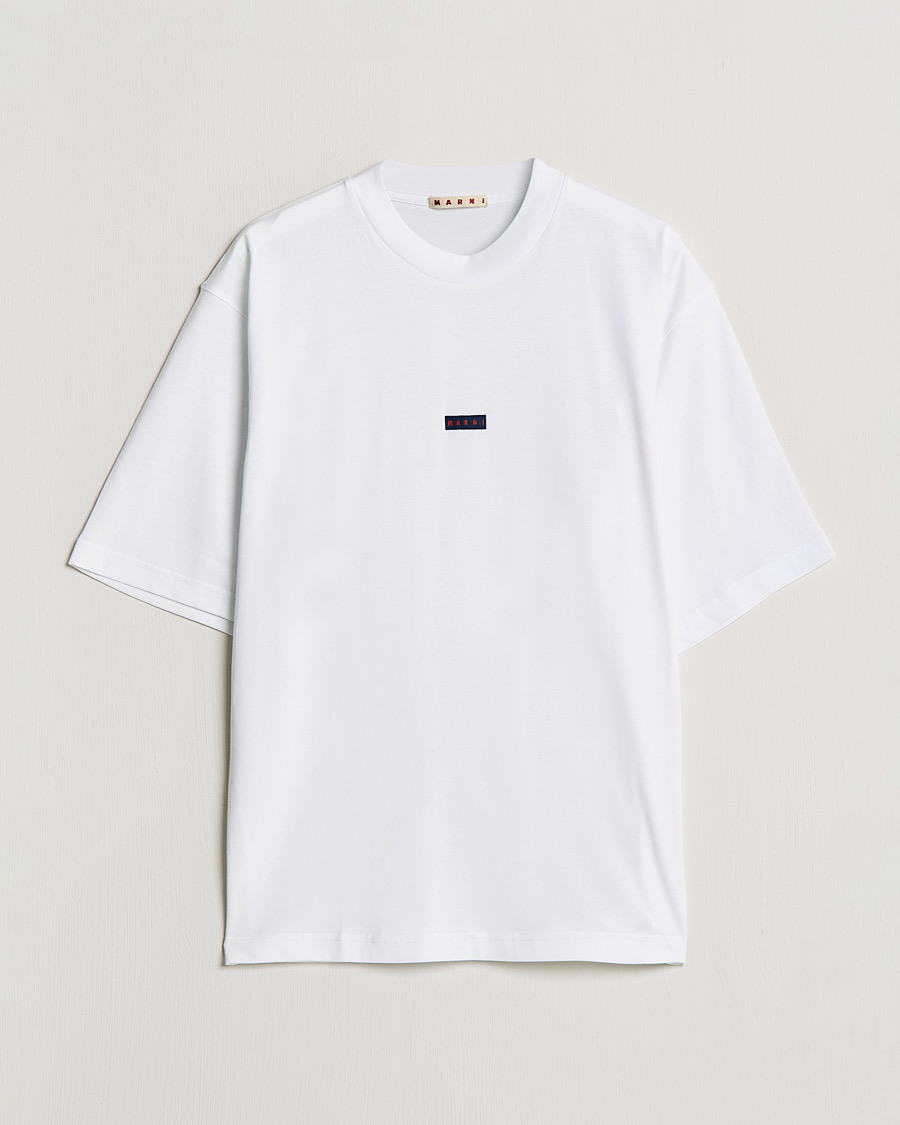 Men | T-Shirts | Marni | Logo Applied T-Shirt White