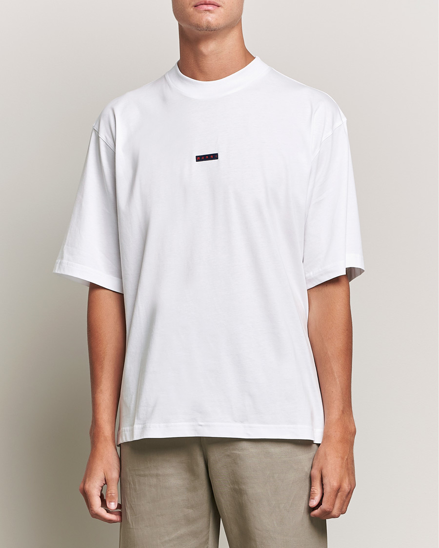 Men | T-Shirts | Marni | Logo Applied T-Shirt White