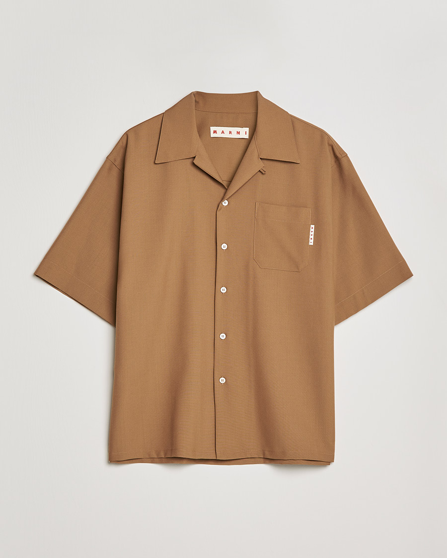 Men | Shirts | Marni | Tropical Wool Bowling Shirt Beige