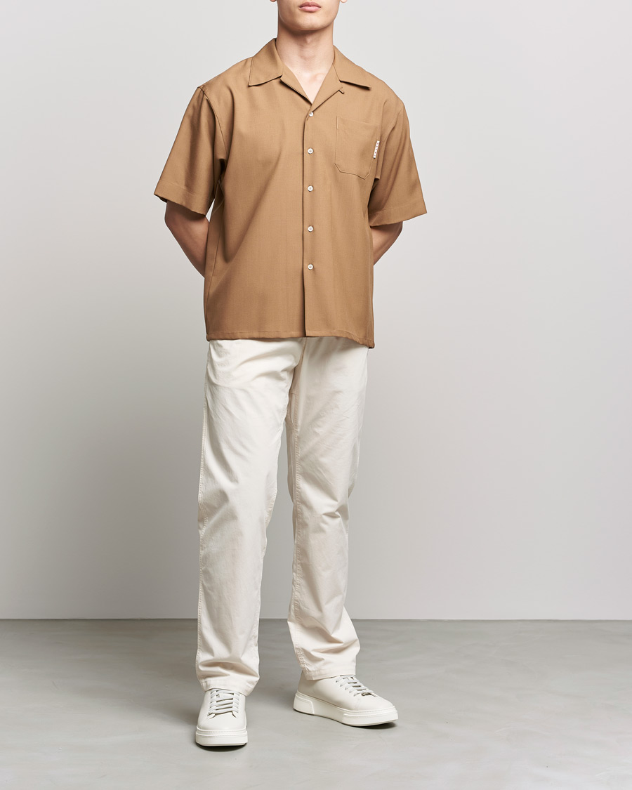 Men | Shirts | Marni | Tropical Wool Bowling Shirt Beige