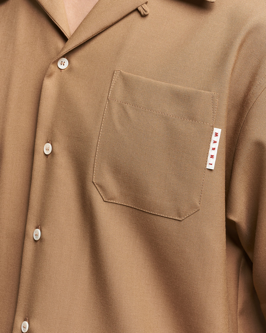 Men | Shirts | Marni | Tropical Wool Bowling Shirt Beige