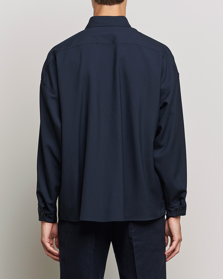 Men | Shirts | Marni | Tropical Wool Oversize Shirt Blublack