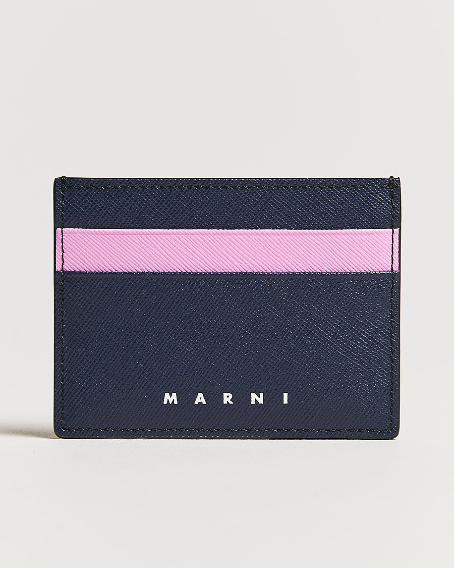 Men |  | Marni | Saffiano Leather Card Holder Navy