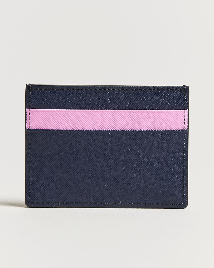 Men | Marni Saffiano Leather Card Holder Navy | Marni | Saffiano Leather Card Holder Navy