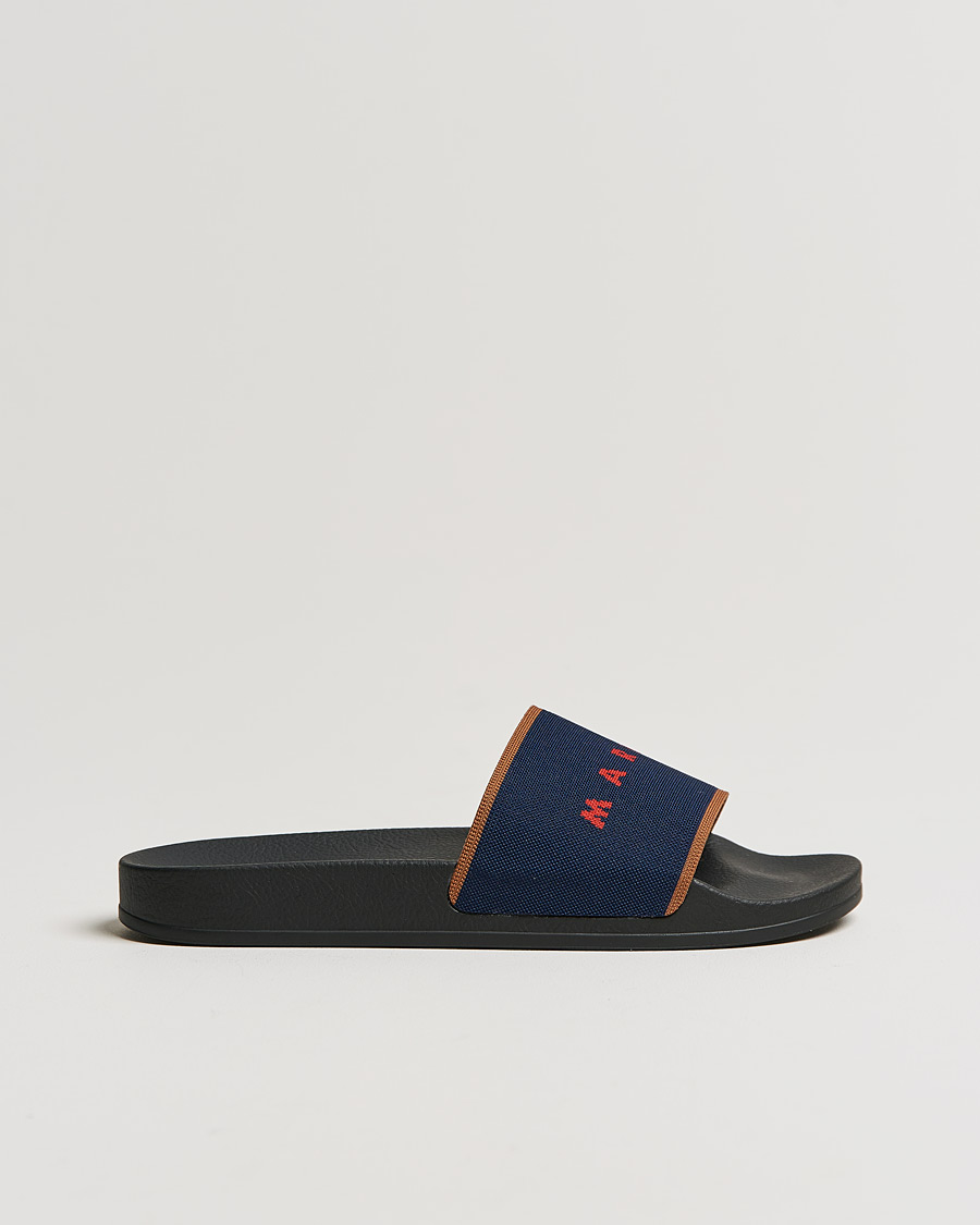Men | Marni Knit Slides Navy | Marni | Knit Slides Navy