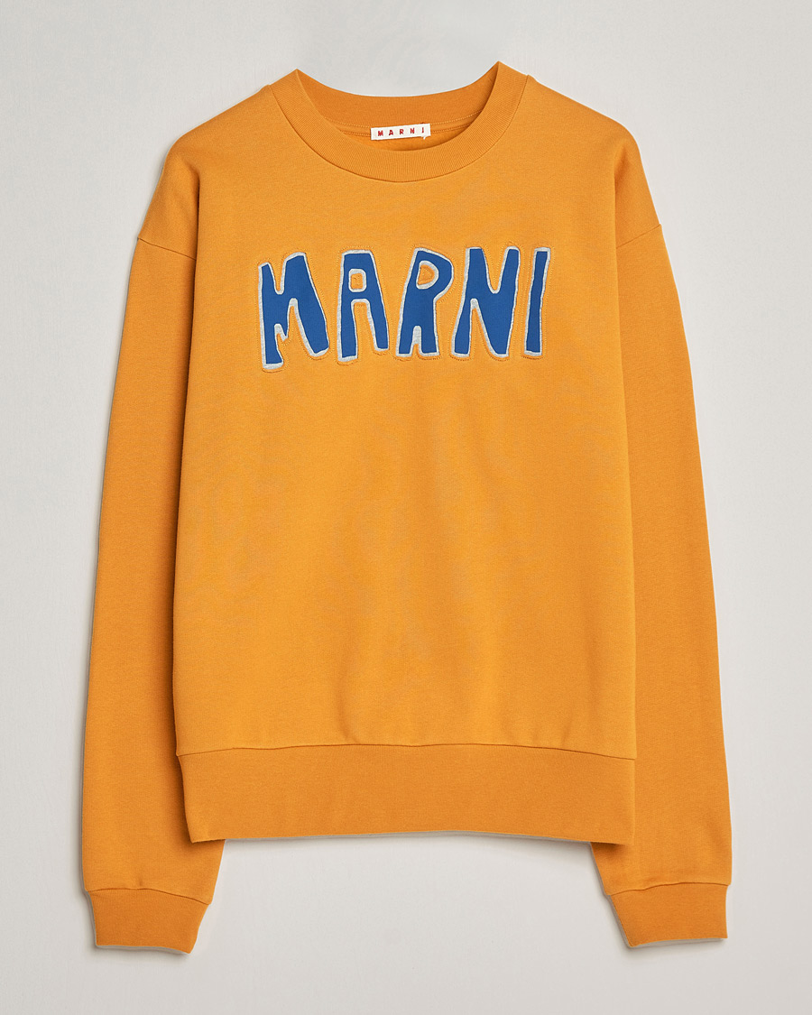 Men | Sweaters & Knitwear | Marni | Brushed Logo Sweatshirt Yellow