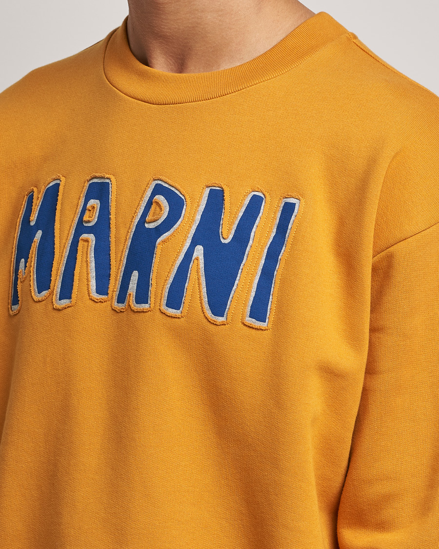 Men | Sweaters & Knitwear | Marni | Brushed Logo Sweatshirt Yellow