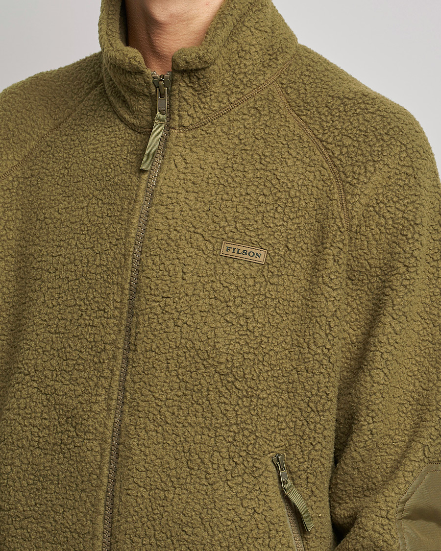 Men | Sweaters & Knitwear | Filson | Sherpa Fleece Jacket Marsh Olive