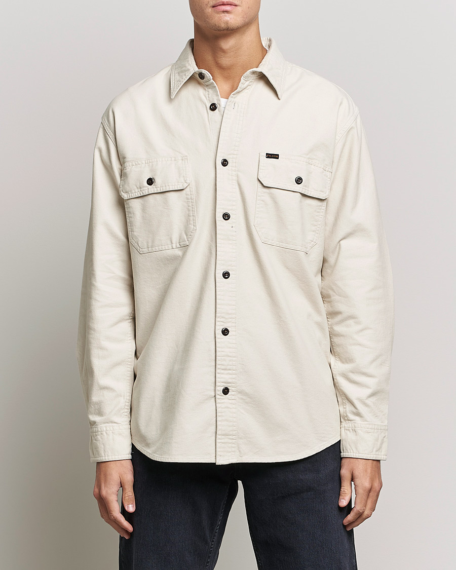 Men | Flannel Shirts | Filson | Field Flannel Shirt Natural