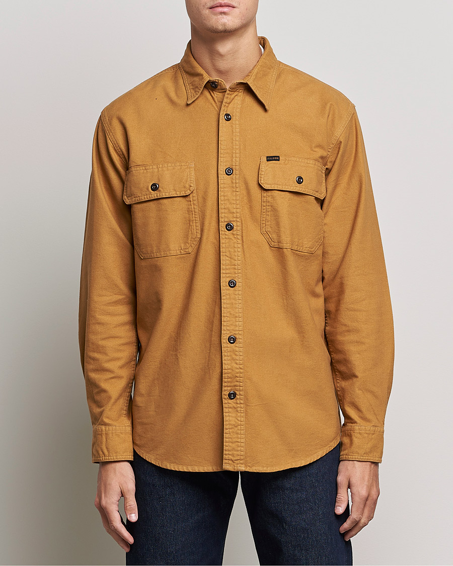 Men | Shirts | Filson | Field Flannel Shirt Nubuck Tan