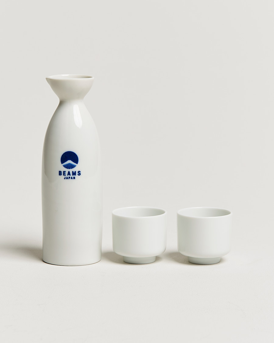 Men | Beams Japan Sake Bottle & Cup Set White | Beams Japan | Sake Bottle & Cup Set White