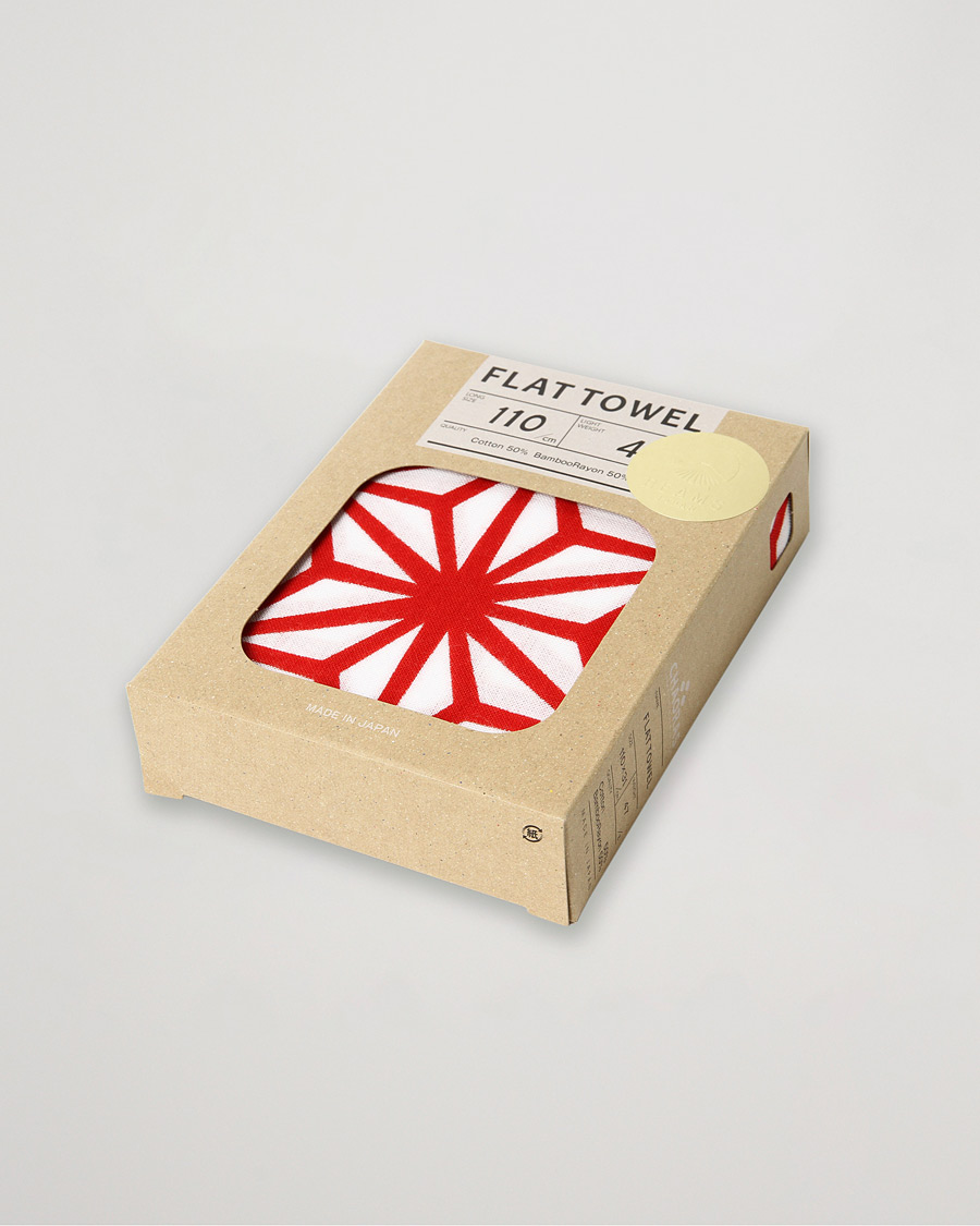 Men | Beams Japan Chaoras Hand Towel White/Red | Beams Japan | Chaoras Hand Towel White/Red