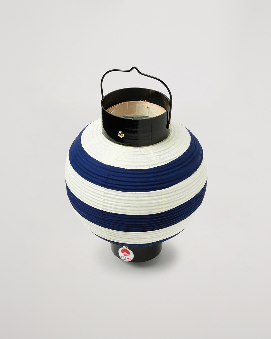 Men | Decoration | Beams Japan | Striped Paper Lantern Indigo